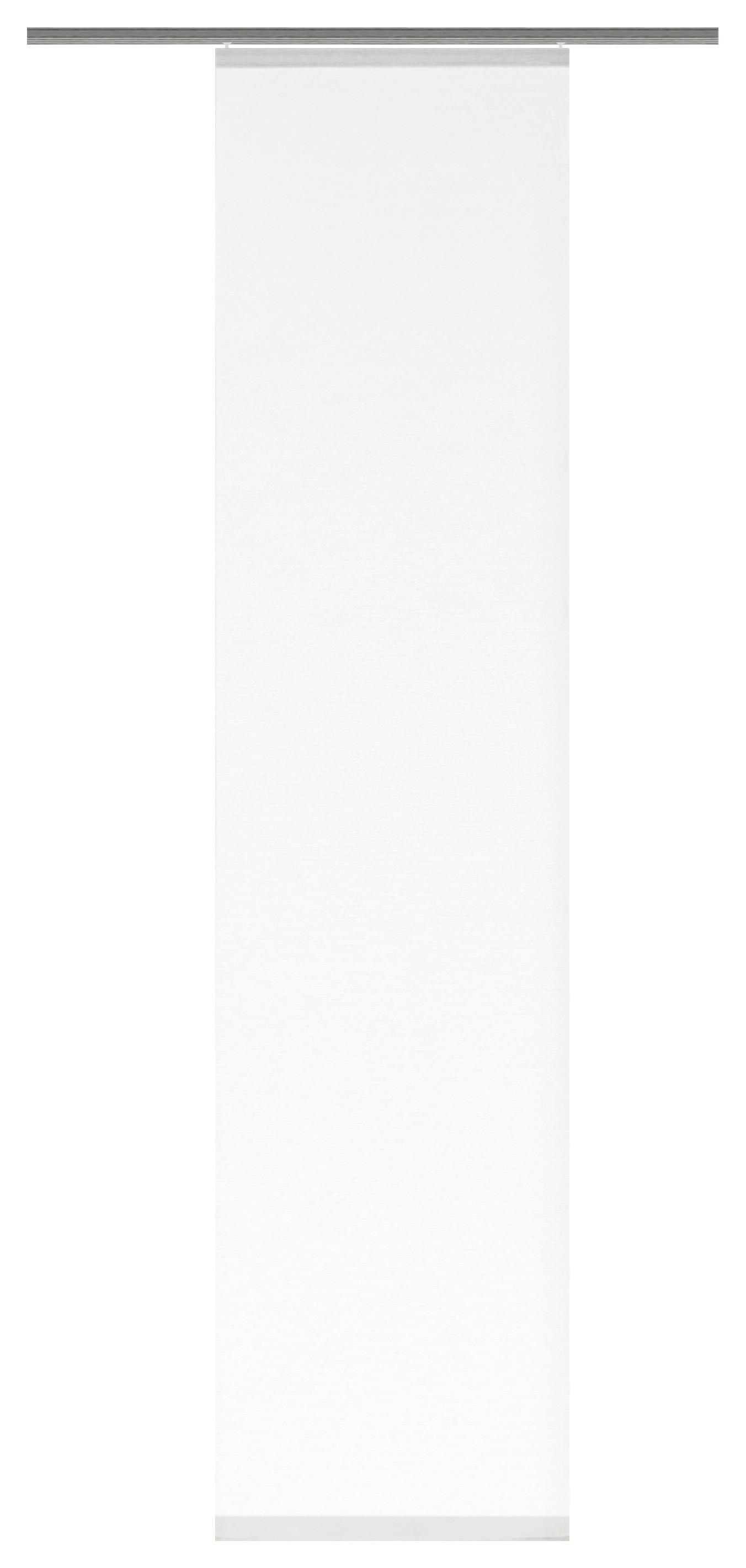 Flächenvorhang Rom B: 60 cm, Weiß, Halbransparent