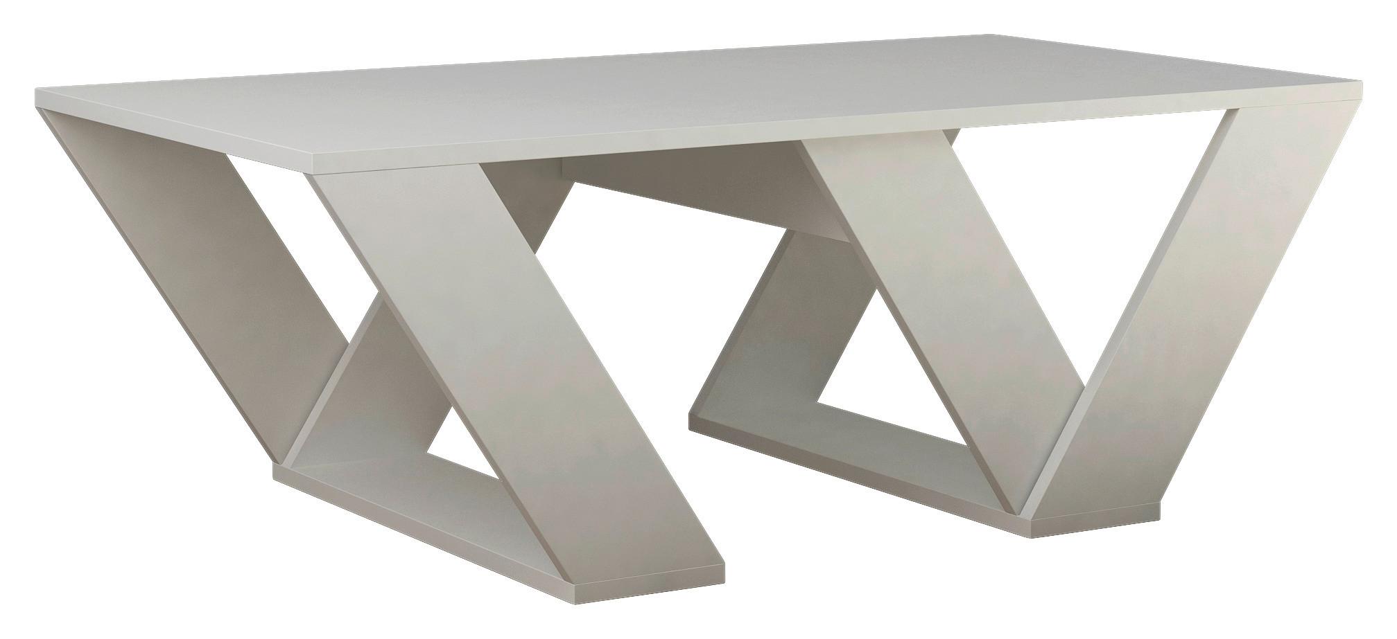 KONFERENČNÍ STOLEK PIPRA - bílá, Design, kompozitní dřevo (120/40/60cm) - Livetastic