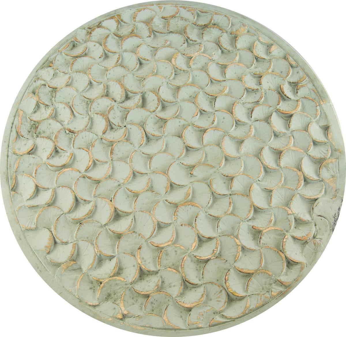 Beistelltisch Alina Mintgrün/Naturfarben, H: 45 cm - Naturfarben/Mintgrün, Natur, Holz (40/45cm)