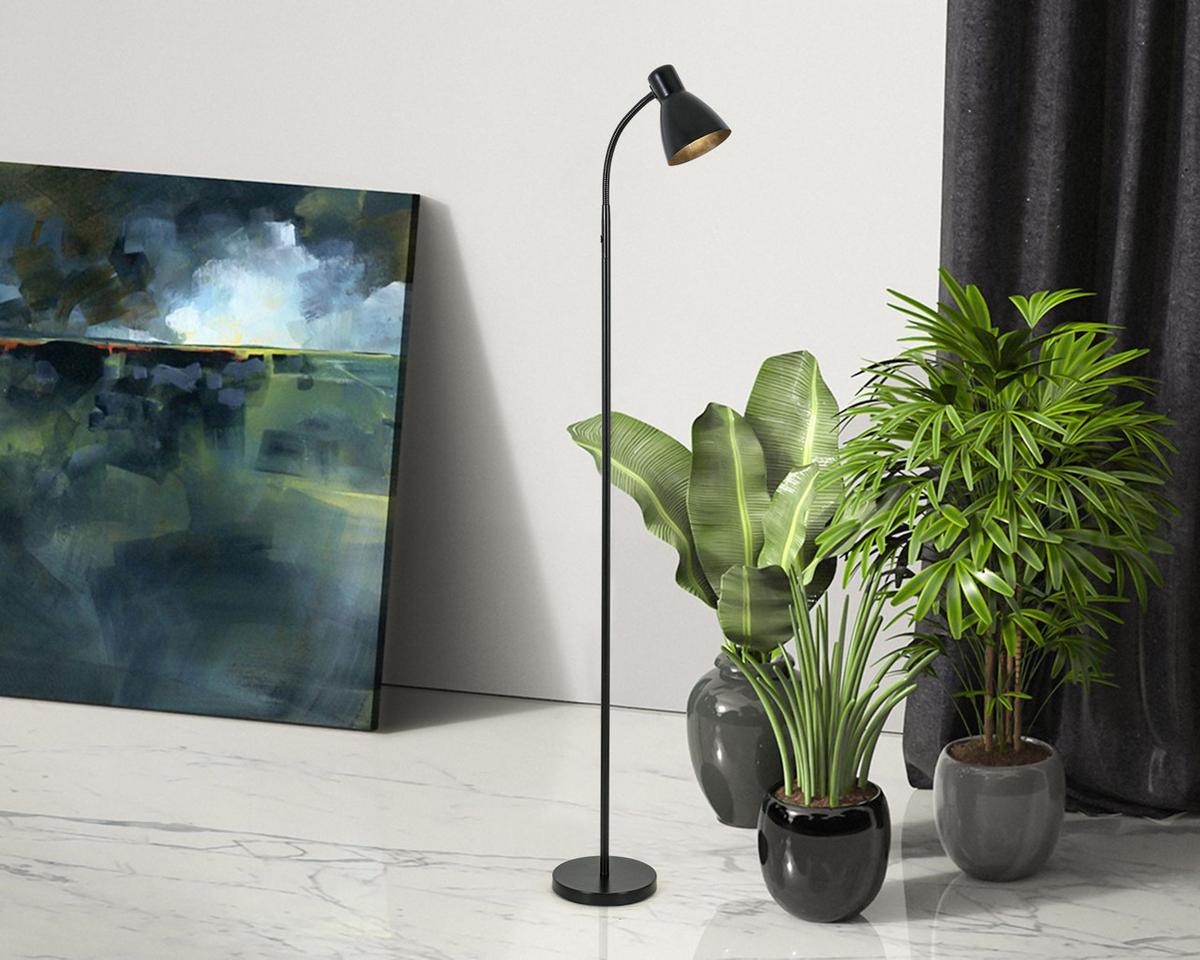 STOJACÍ LAMPA NOMP - černá, Lifestyle, kov/plast (18/147cm) - Mömax