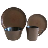 Étkészlet Moondust 16 Részes - barna/fekete, Basics, kerámia - James Wood