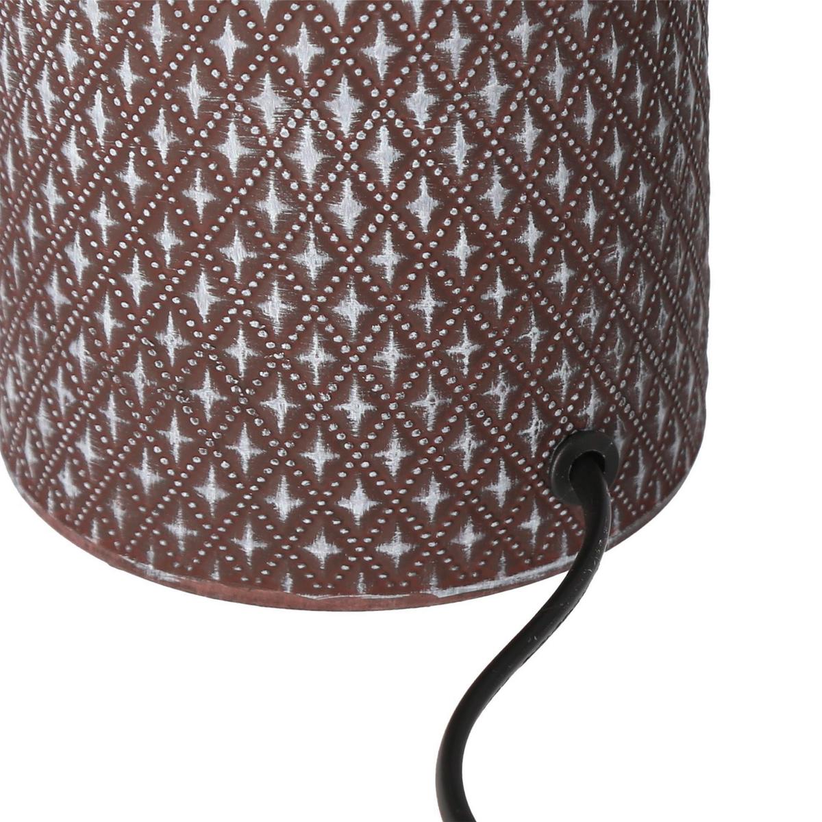 TISCHLEUCHTE 41-79862 - Pink/Braun, KONVENTIONELL, Keramik/Kunststoff (15/15/32cm)