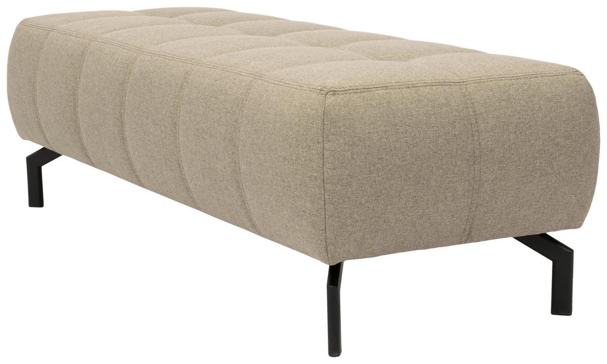 Polsterhocker Cunelli Schlammfarben Webstoff H: 45cm - Schlammfarben/Schwarz, Design, Textil (153/45/62cm) - MID.YOU