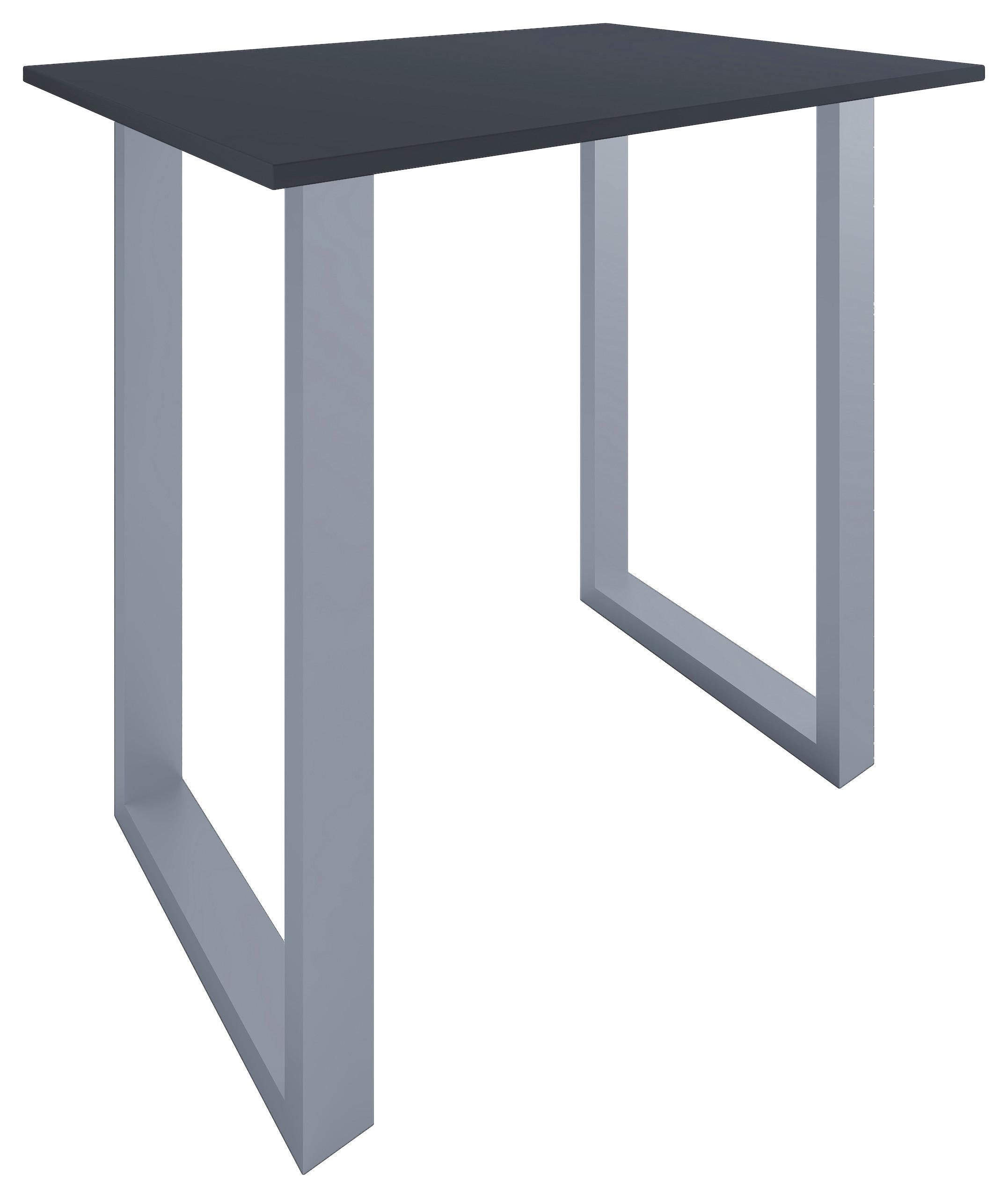 Bartisch Xona B 100x80x102 cm Anthrazit, Silberfarben - Anthrazit/Silberfarben, KONVENTIONELL, Holzwerkstoff/Metall (110/102/80cm)