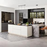 Einbauküche Sofia - Hellbraun/Hellgrau, MODERN, Holzwerkstoff - Vertico