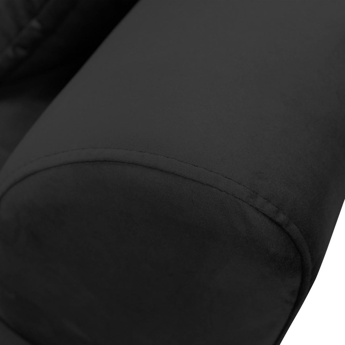 Eckschlafsofa Bello Schwarz Schlaffunktion Ottomane Rechts - Schwarz, Design, Textil (277/187cm) - Livetastic