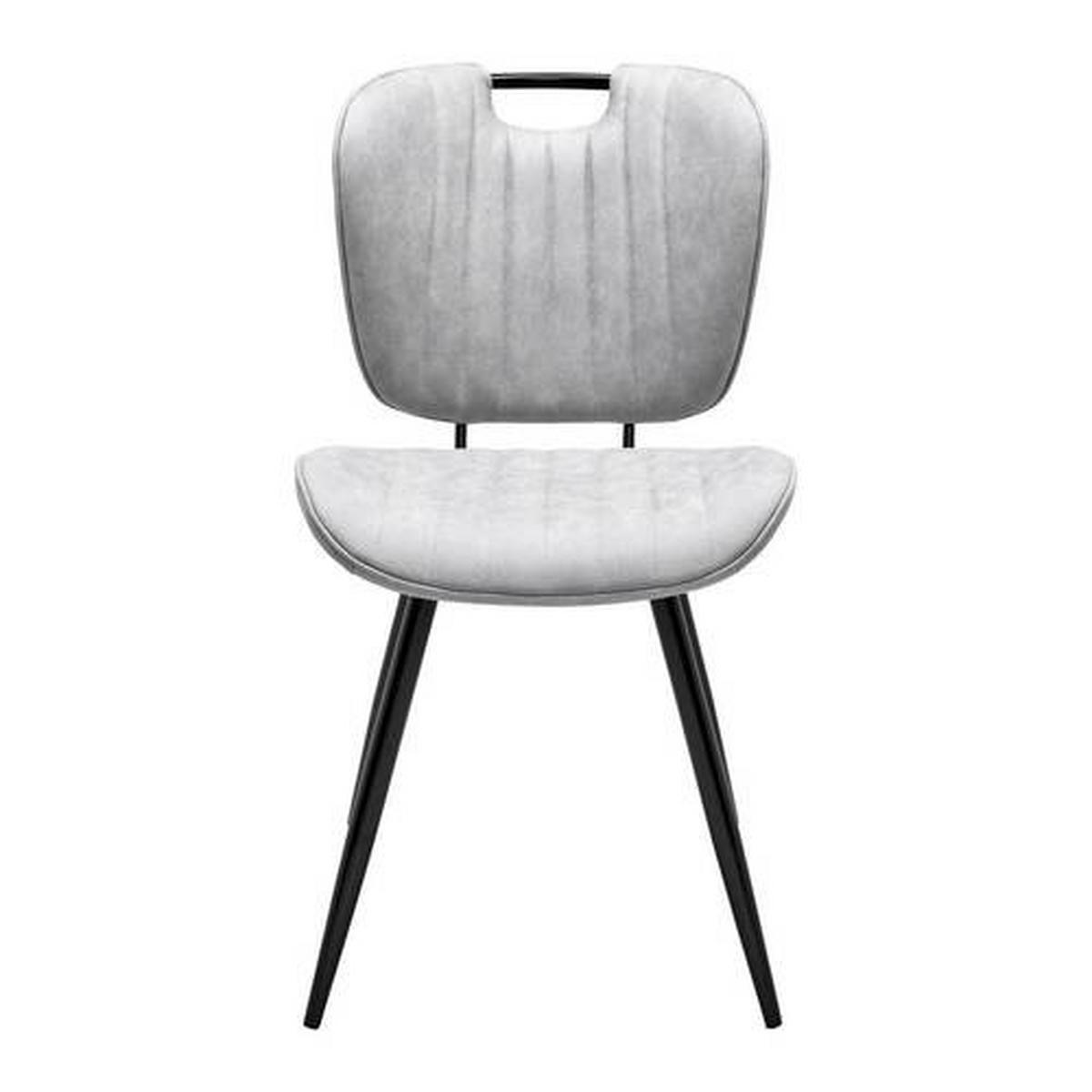 Jídelní židle HINA sv. šedá - černá/světle šedá, Moderní, kov/dřevo (46/84/57cm) - Bessagi Home