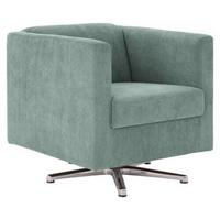 Designsessel Looks I - Türkis/Chromfarben, Design, Textil (72/71/75cm) - LOOKS by W.Joop