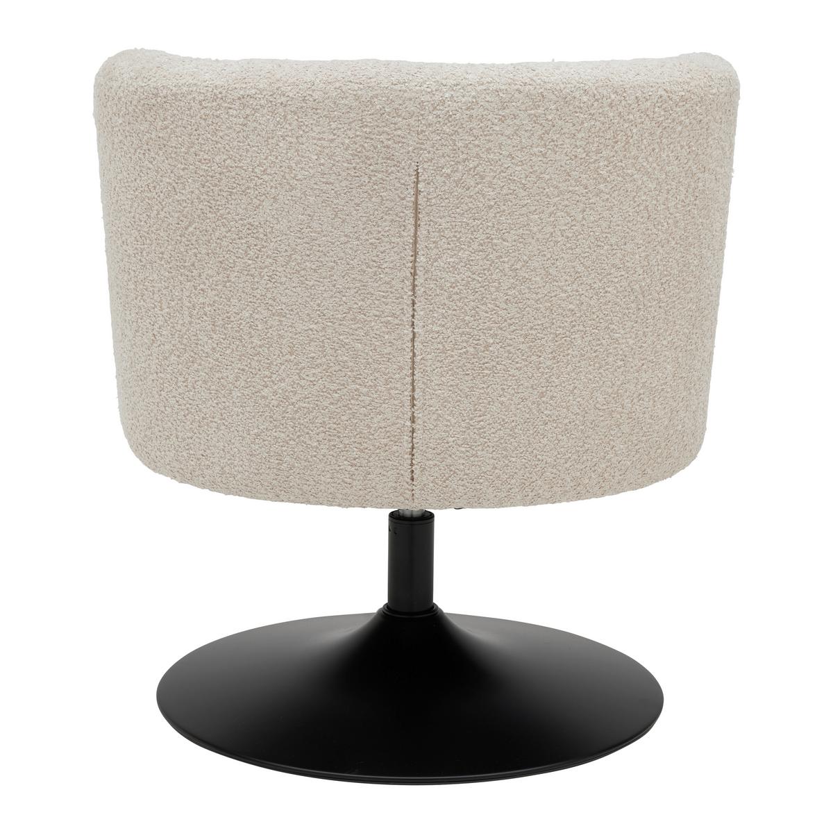 Otočná stolička GIRO, béžová ženilka, max.120 kg - čierna/béžová, Modern, kov/textil (67/68/73cm) - Premium Living