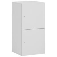 Spind Locked, Weiß B: 45,4 cm - Weiß, Design, Holzwerkstoff (45,4/92,6/40,65cm) - MID.YOU