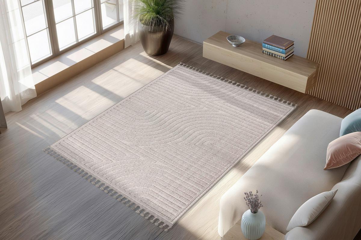 Flachwebteppich Silber, Bxl: Ca. 200x290 Cm - Silberfarben, Basics, Textil (200/290cm) - Kayoom