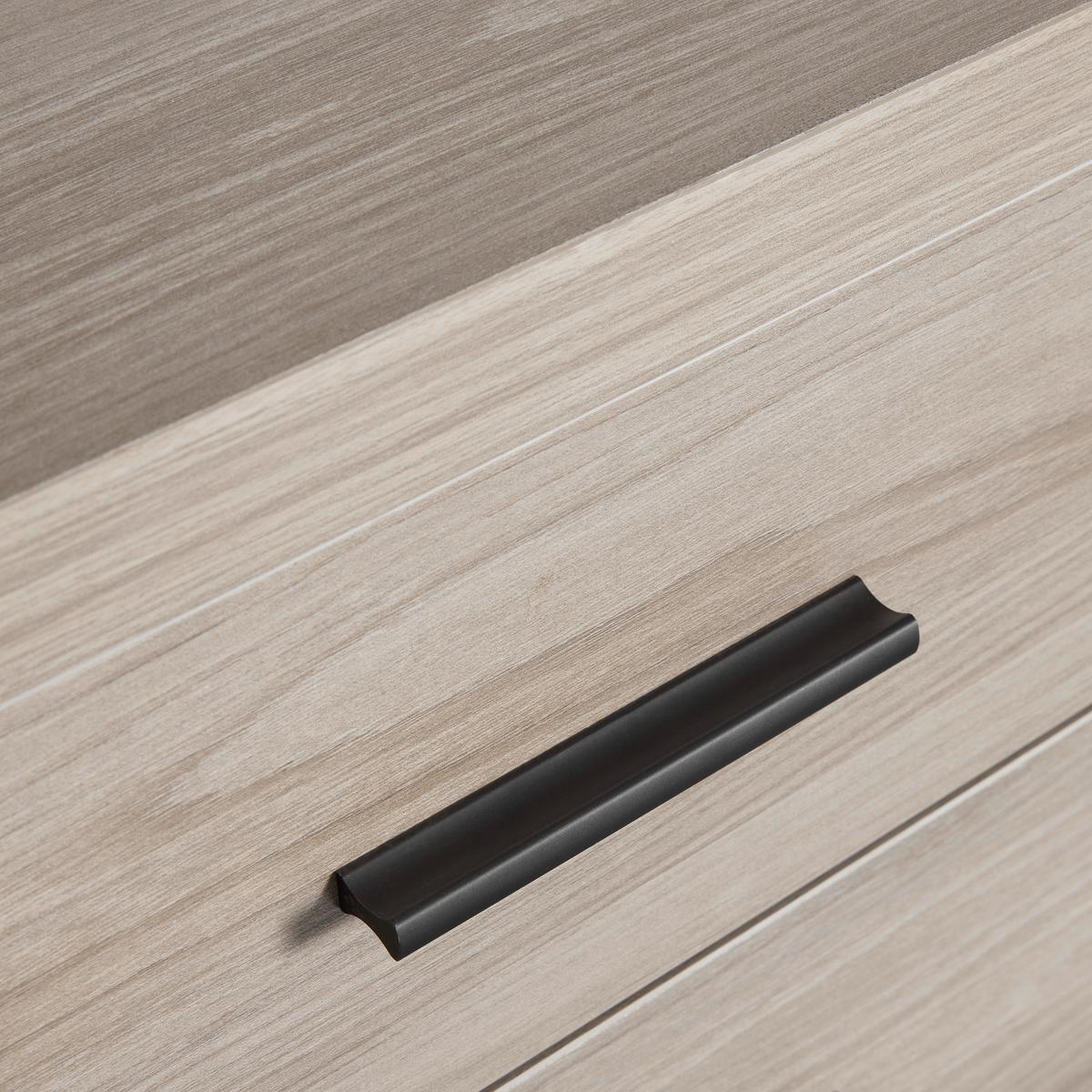 Psací stůl JULE dekor jasan - černá/barvy jasanu, Moderní, kov (120/50/76cm) - Bessagi Home