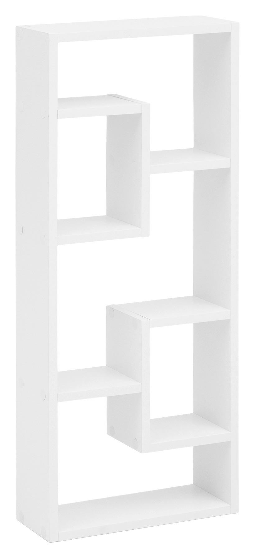 Wandregal Rosalie B: 36 cm Weiß 5 Fächer
