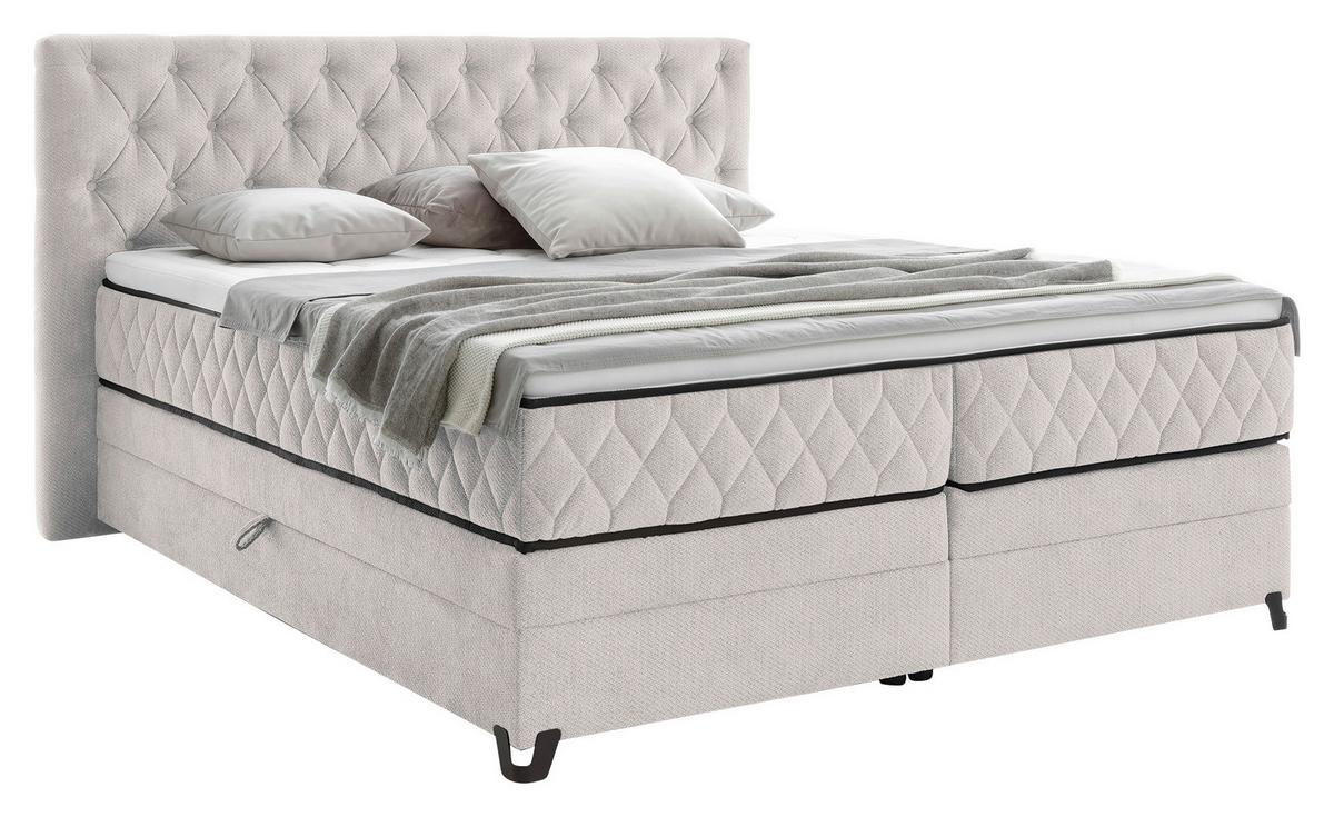 Boxspringbett Carmen A Champagner 160x200 Cm - Türkis/Champagner, KONVENTIONELL, Holz/Holzwerkstoff (160/200cm) - James Wood