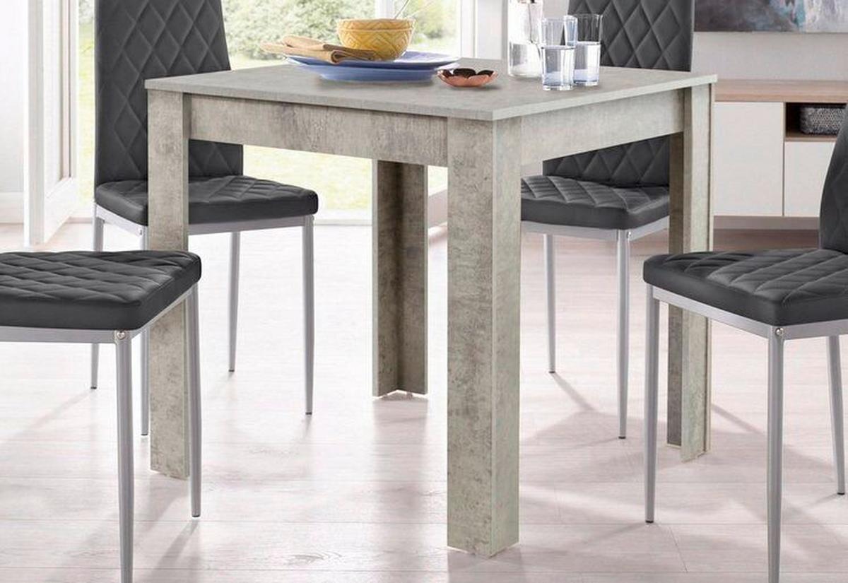 ESSTISCH Lynn Grau L: 80cm - Grau, Design, Holzwerkstoff (80/75/80cm) - MID.YOU