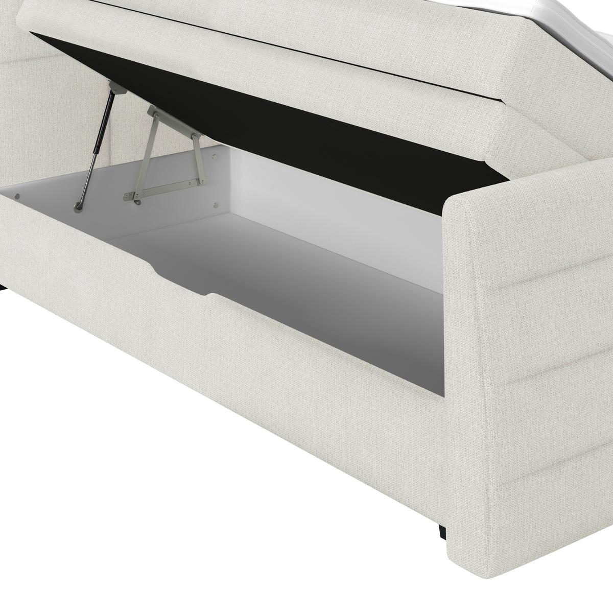 Boxspringbett Libra - Schwarz/Weiß, KONVENTIONELL, Textil (160/200cm)