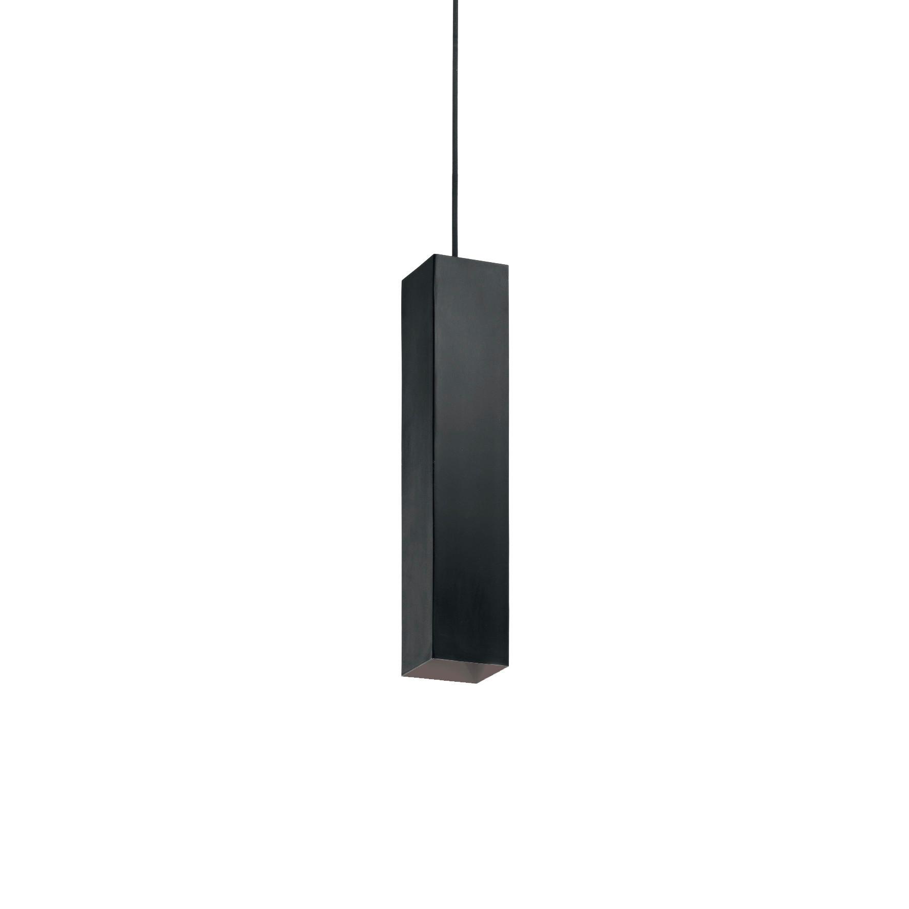 Hängeleuchte Sky H: 45/130 cm 1-Flammig Schwarz - Schwarz, KONVENTIONELL, Metall (6/45/130/6cm) - Ideal Lux