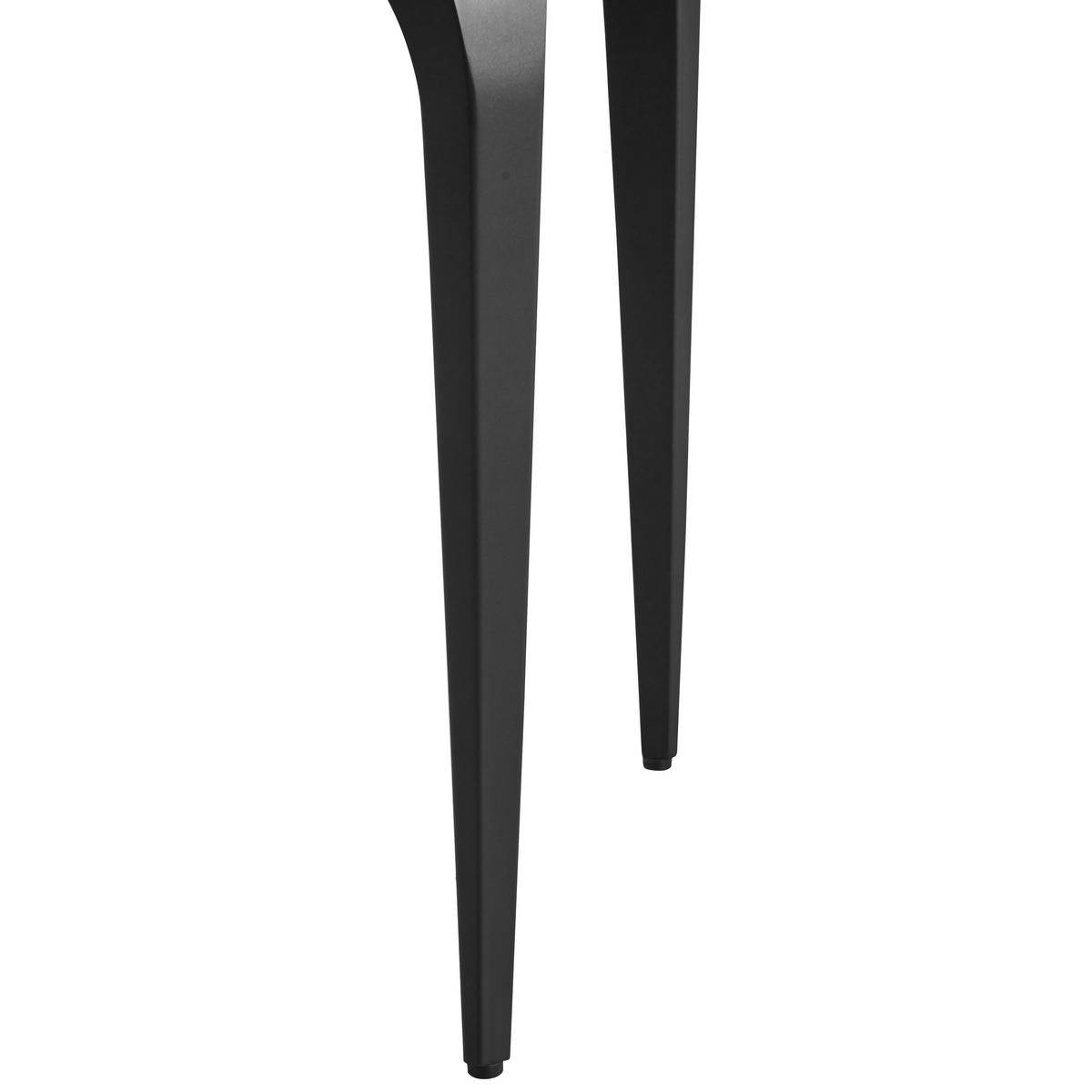 Esstisch Ibiza 100 Keramik grau, B: 100cm - Schwarz/Grau, MODERN, Keramik/Metall (100/100/76cm)