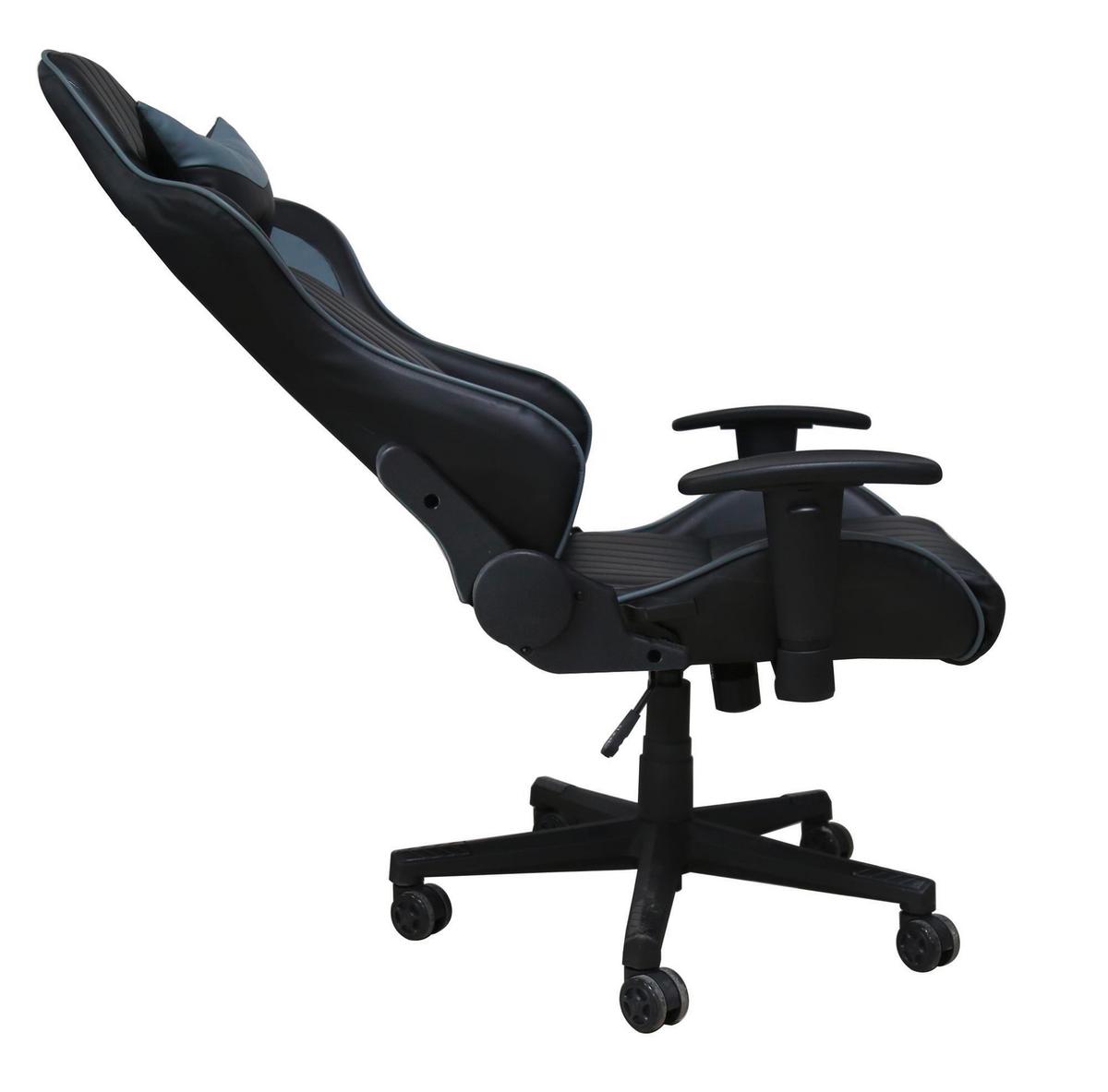 Drehstuhl Senna Grau/Schwarz B: 70 cm - Schwarz/Grau, Design, Kunststoff/Metall (70/135/111cm) - MID.YOU