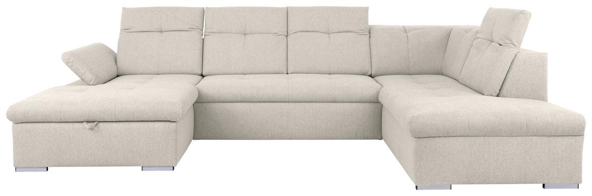 Wohnlandschaft Ramzes Beige U: 173x328x215 cm - Beige/Grau, Design, Textil (173/328/215cm) - MID.YOU