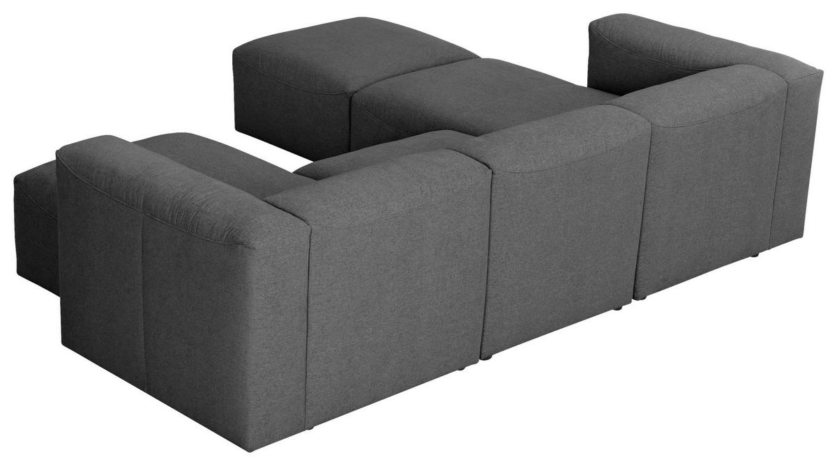 Wohnlandschaft Lena Anthrazit Flachgewebe