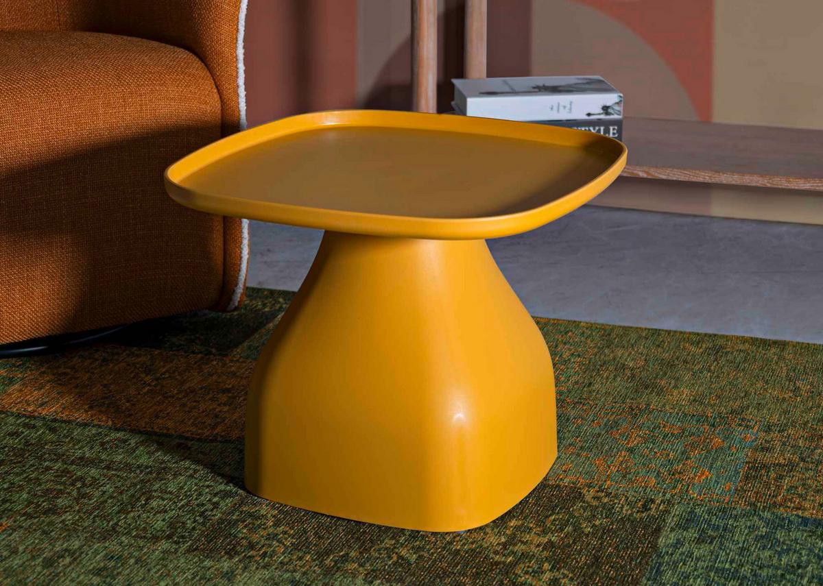 Couchtisch Gea Table Gelb B: 48 Cm - Gelb, Basics, Kunststoff (48/38/48cm)