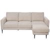 3-sitzer-sofa Parma Creme B: 208 Cm - Creme/Schwarz, Basics, Holz/Textil (208/83/151cm) - Livetastic