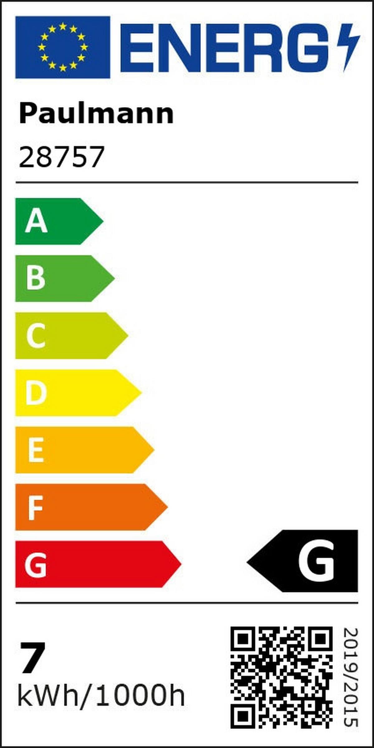 LED-Lampe 28757 Gu5,3, 6,5 W, 445 lm, Warmweiß, dimmbar - Schwarz, Design (5,0/4,5cm) - Paulmann
