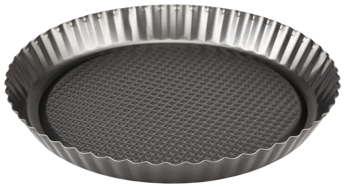 Obstkuchenform Ramona Rund D/H: 27,7/3 cm Aus Carbonstahl - Grau, ROMANTIK / LANDHAUS, Metall (27,7/3cm) - James Wood
