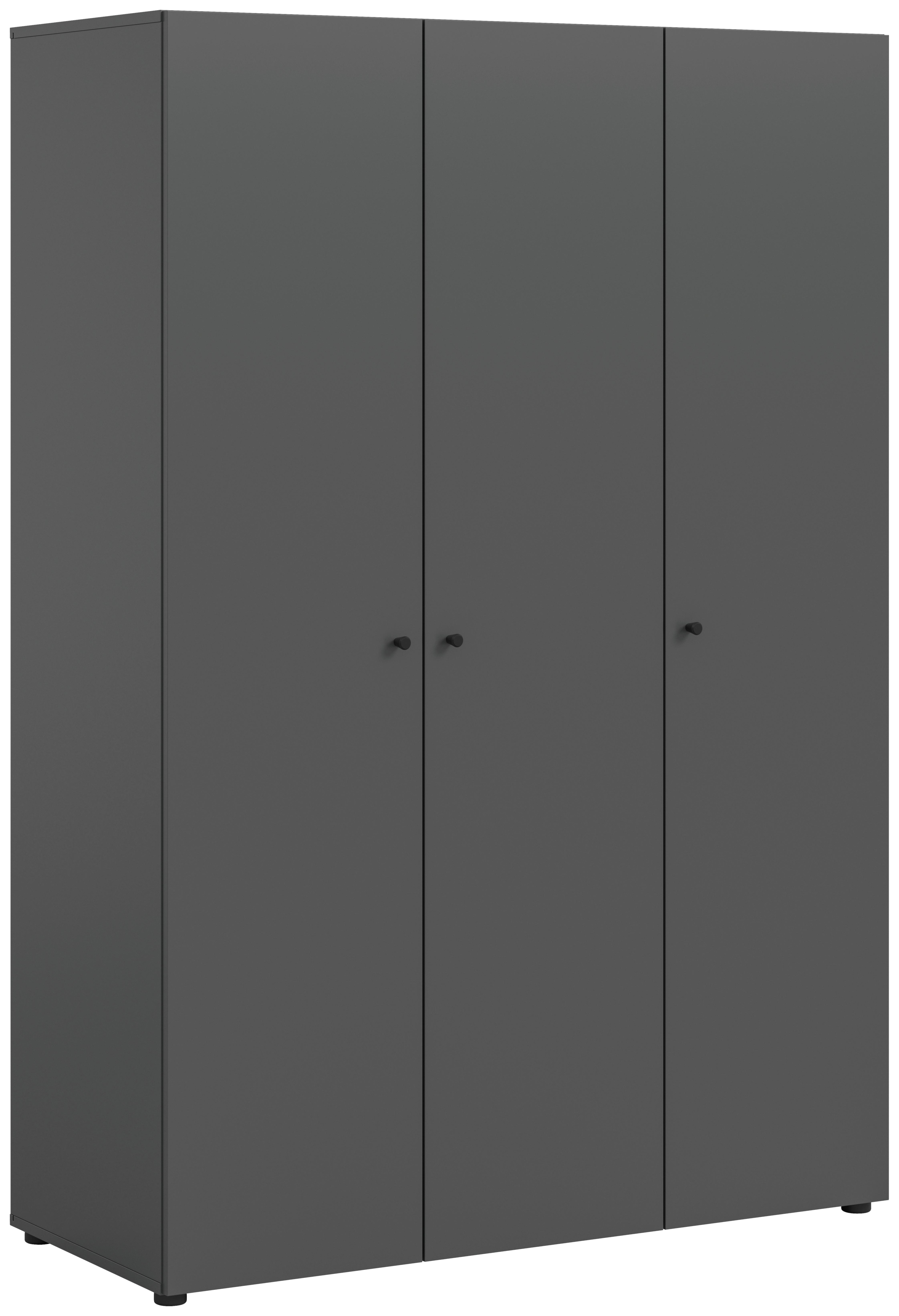 Drehtürenschrank Darwin, Anthrazit B: 120 Cm - Anthrazit, MODERN, Holzwerkstoff (120/176/51cm) - MID.YOU