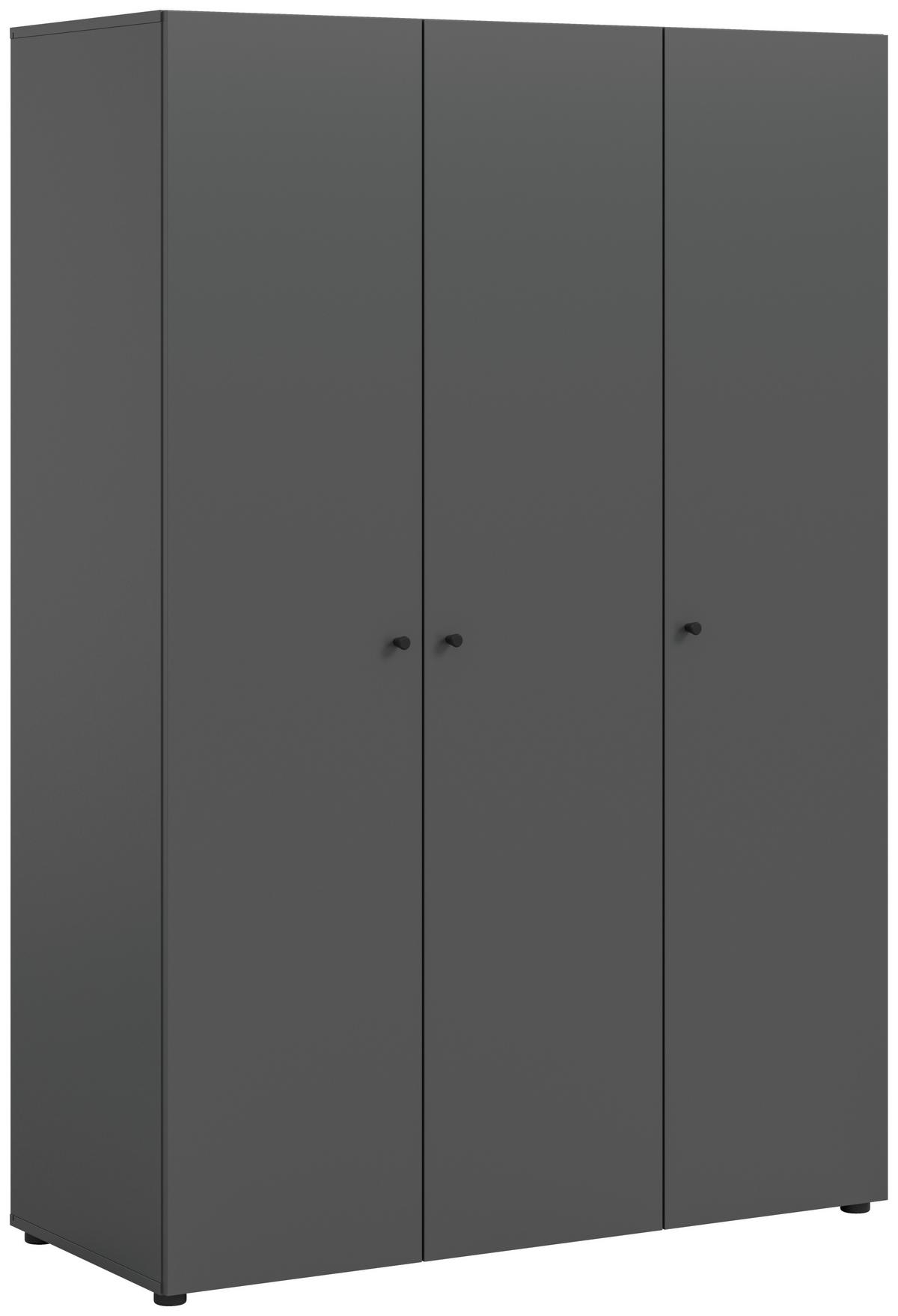 Drehtürenschrank Darwin, Anthrazit B: 120 Cm - Anthrazit, MODERN, Holzwerkstoff (120/176/51cm) - MID.YOU
