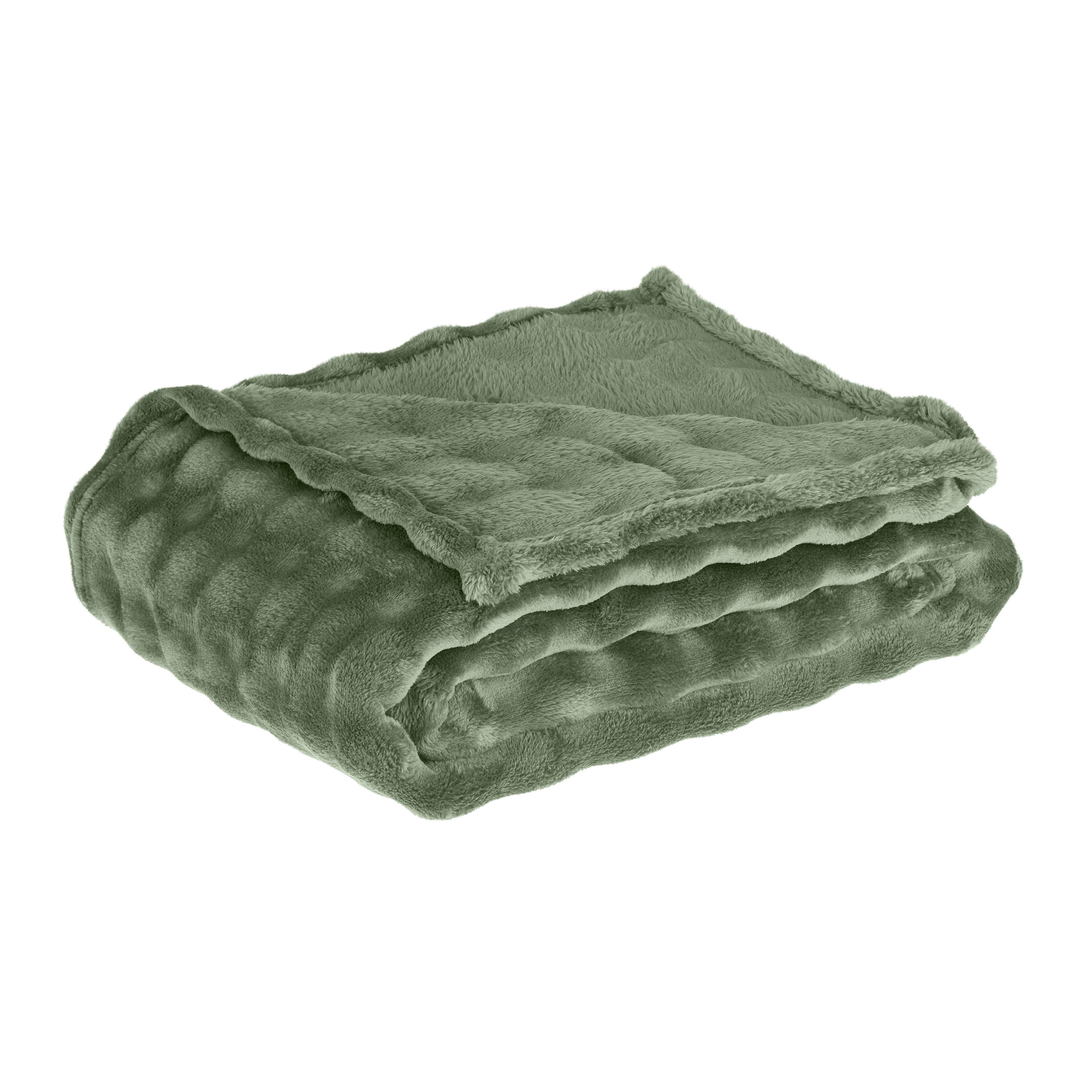 Puha Takaró Elisabetha Kb. 150/200cm - zöld, Modern, textil (150/200cm) - Luca Bessoni
