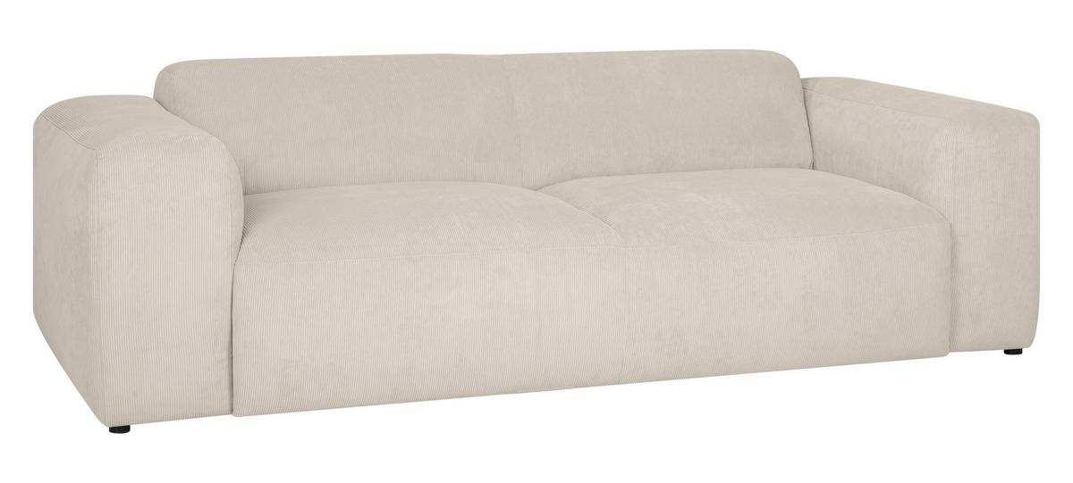 3-sitzer-sofa Hannah Creme B: 247 Cm - Creme/Schwarz, Design, Textil (247/75/104cm) - MID.YOU