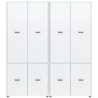 Kleiderschrank Kivo Weiß, B: 180 cm - Weiß, Basics, Holzwerkstoff (180/199,6/52,1cm)