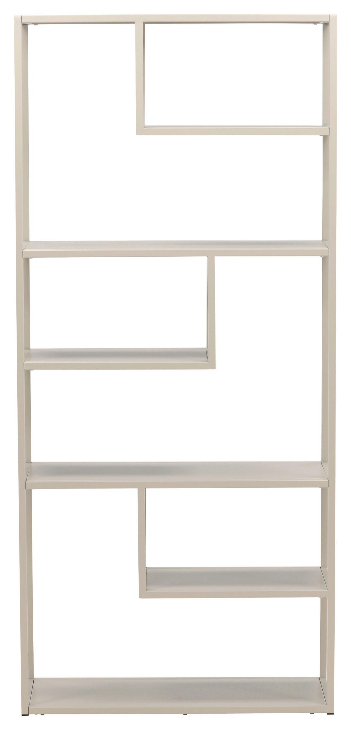 Bücherwand Staal - Beige, Design, Metall (85/188/35cm) - Livetastic