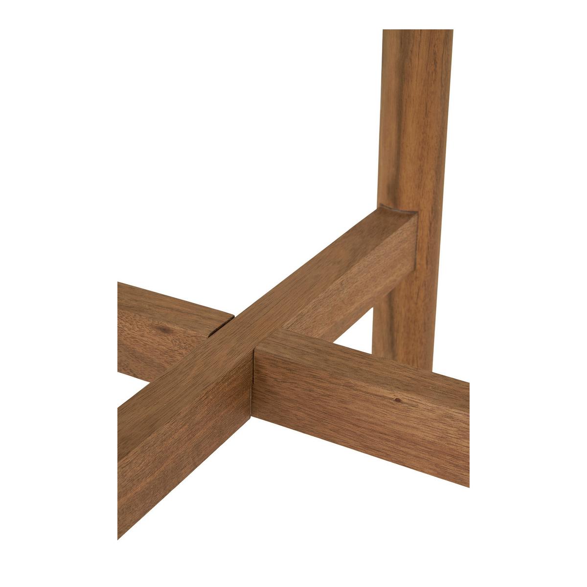 Beistelltisch Terracina Creme, L/B/H: 37x46x37cm - Beigebraun/Creme, Basics, Holz/Stein (37/46/37cm)