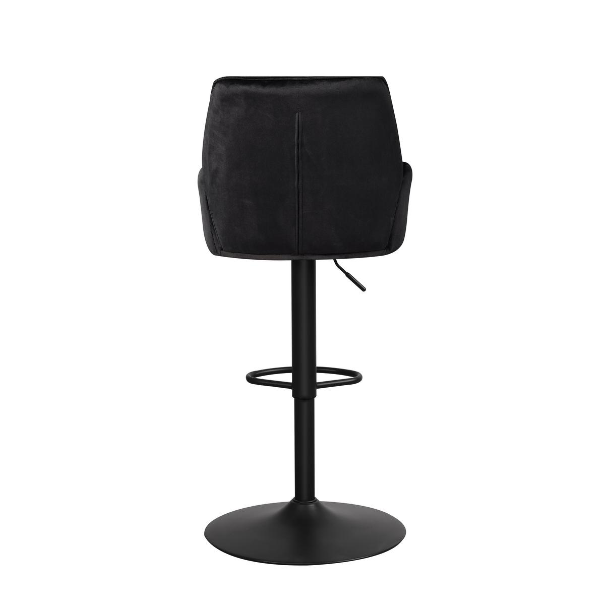 Barhocker-Set Donny Schwarz B: 54 cm - Schwarz, MODERN, Textil/Metall (54/100/58cm) - MID.YOU