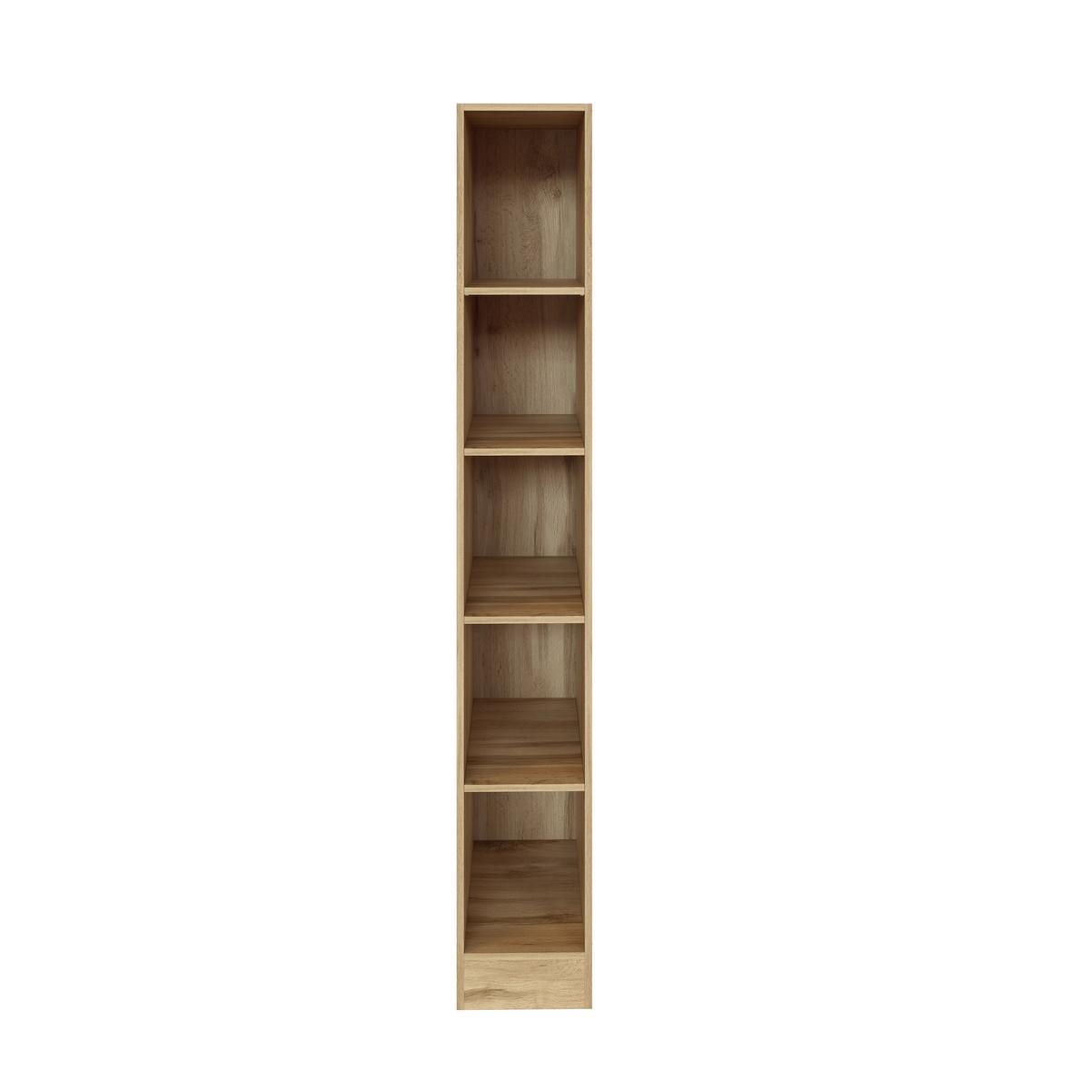 Regal Offen Mit 4 Einlegeböden 30 Cm Eichefarben - Eichefarben, MODERN, Holzwerkstoff (30/200/60cm) - Held