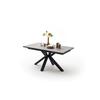 Ausziehtisch Nagano 160 160-240x76x90 Cm Hellgrau - Hellgrau/Schwarz, Trend, Keramik/Metall (160-240/76/90cm)
