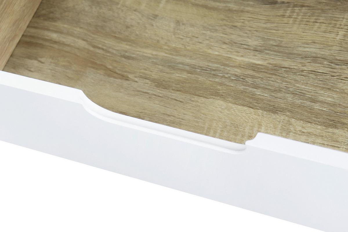 Lowboard Weiß, Naturfarben B: 140cm - Naturfarben/Weiß, Design, Holzwerkstoff (140/52/40cm) - Livetastic