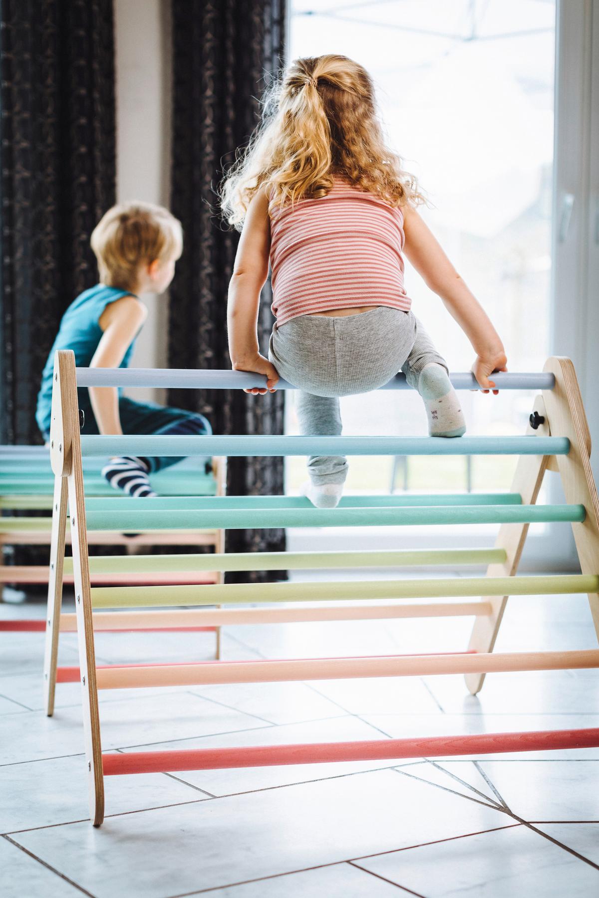 Kletterdreieck Multicolor, B/h/t: 70x82x63cm - Multicolor, Basics, Holz (70/82/63cm) - tiSsi