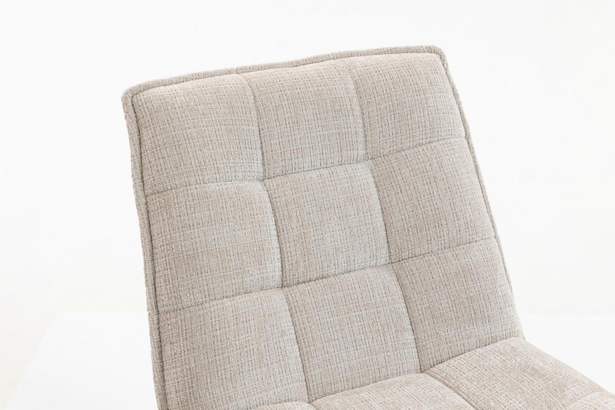 Relaxliege Kairo Creme Sitzfläche drehbar, B: 71 cm - Creme/Schwarz, MODERN, Holz/Textil (71/88/89cm)