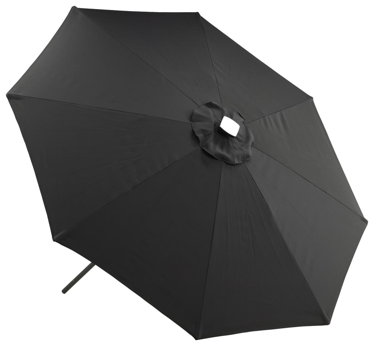 Sonnenschirm Sabal DM: 270cm H: 241cm Schwarz - Schwarz, KONVENTIONELL (270/241/270cm) - Gardenson