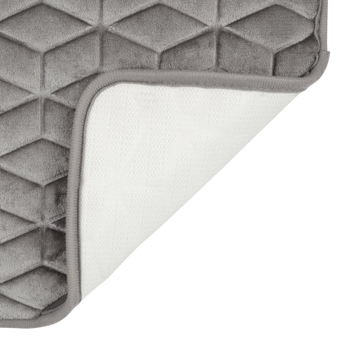 Koupelnová předložka Conny, 40/60cm, šedá - šedá, Konvenční, textil (40/60cm) - Modern Living