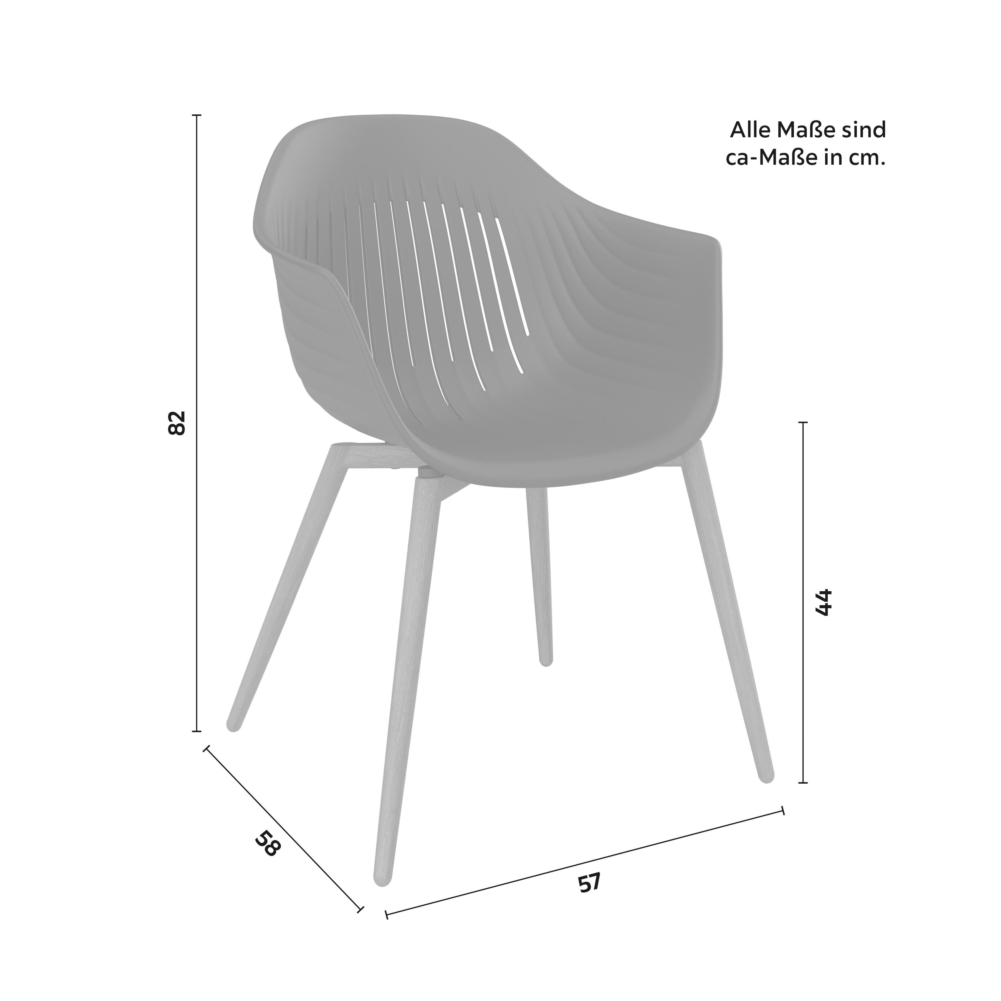 ZAHRADNÍ ŽIDLE BIBO - antracitová/barvy vlašských ořechů, Moderní, kov/plast (57/82/58cm) - Mömax