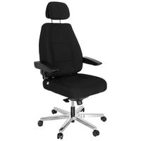 Chefsessel Hours Wippfunktion Schwarz Bis 150 Kg - Silberfarben/Schwarz, Basics, Kunststoff/Textil (70/152/70cm) - MID.YOU