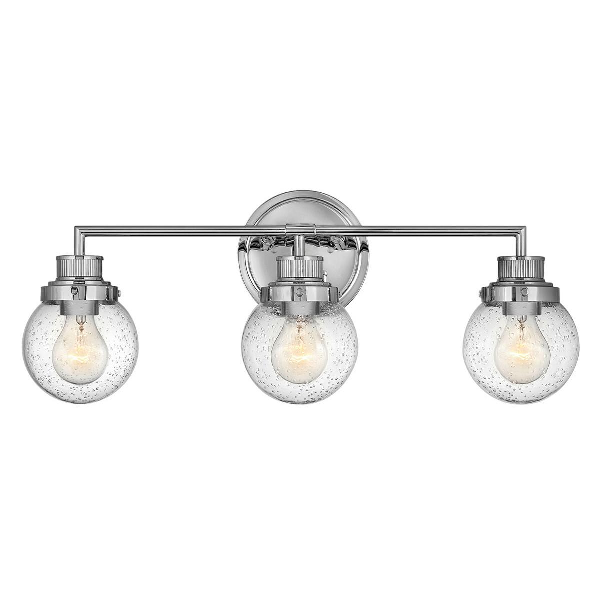 Bad-Wandleuchte Poppy IP44 3-Flammig in Chromfarben - Chromfarben, LIFESTYLE, Glas/Metall (61.5/25/18.3cm) - Elstead Lighting