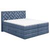 Boxspringbett Mit Topper & Bettkasten 180x200 Loreno - Schwarz/Dunkelblau, MODERN, Holzwerkstoff/Textil (180/200cm) - MID.YOU