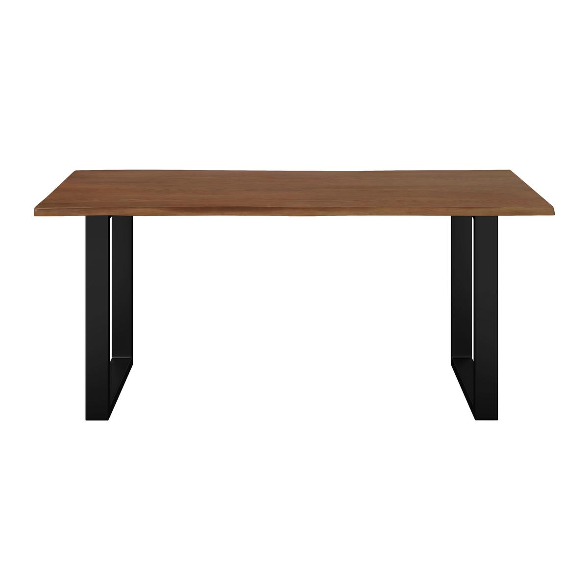 Jídelní stůl Dale, š: 180 cm - černá/barvy vlašských ořechů, Moderní, kov/dřevo (180/90/76cm) - Bessagi Home