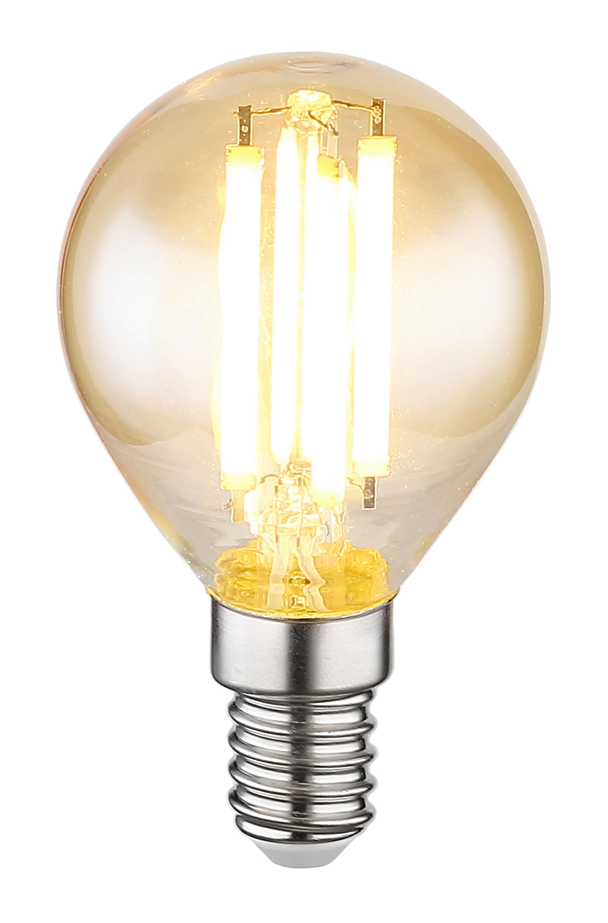 LED-LEUCHTMITTEL 3000K, E14 - Bernsteinfarben, Basics, Glas (4,5/7,8cm)